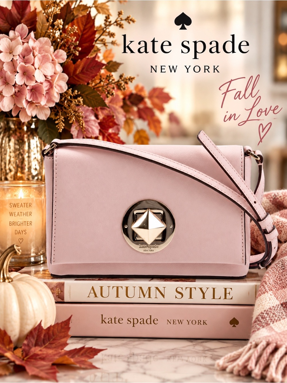 KATE SPADE Pale Pink Newbury Lane Crossbody Bag